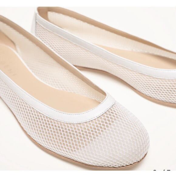 M. Gemi The Contessa Women’s Mesh Ballet Flat Shoe Size 40 IT (US 9-9.5) White - Picture 2 of 10
